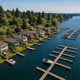 Kirkland Washington waterfront homes on Lake Washington