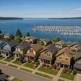 Everett Washington waterfront homes with marina views