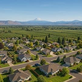 Yakima Washington homes with orchards and mountains