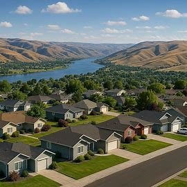 Clarkston Washington homes overlooking the Snake River valley