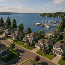 Kirkland Washington waterfront homes with Lake Washington views