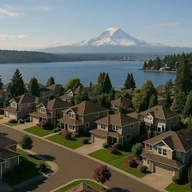 Tacoma Washington homes with waterfront and Mount Rainier views