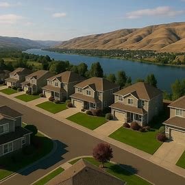 Clarkston Washington homes overlooking Snake River