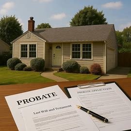 Washington probate house with legal paperwork on a table